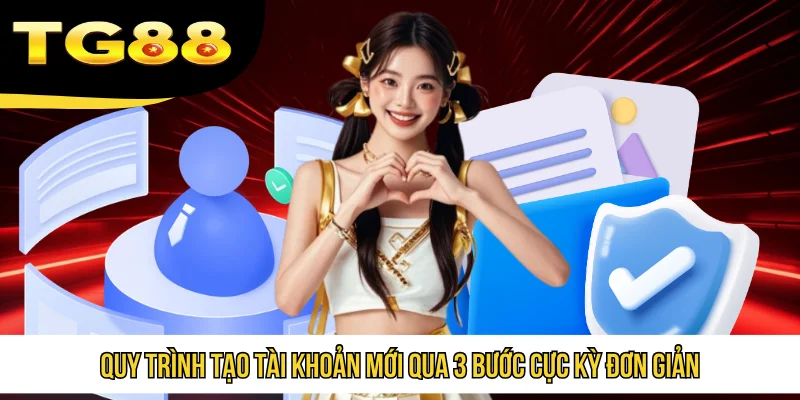 Quy trình tạo tài khoản mới qua 3 bước cực kỳ đơn giản